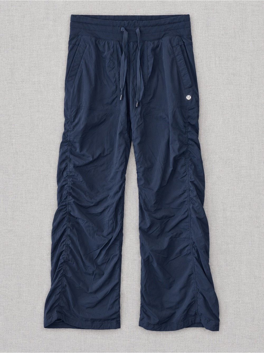 Lululemon Dance Studio Navy Drawstring Ruched Wide-Leg Pants Size 6